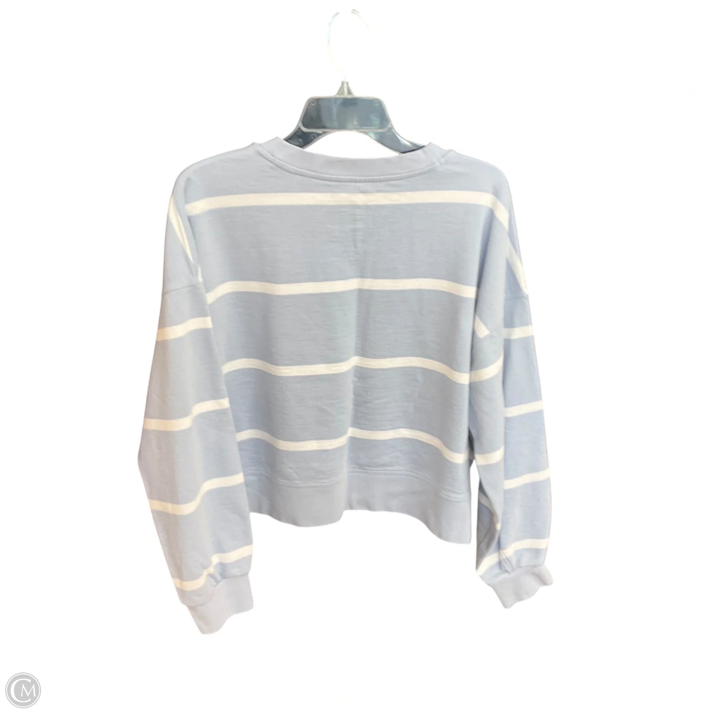 Athletic Top Long Sleeve Crewneck By Lululemon In Blue & White, Size: 12