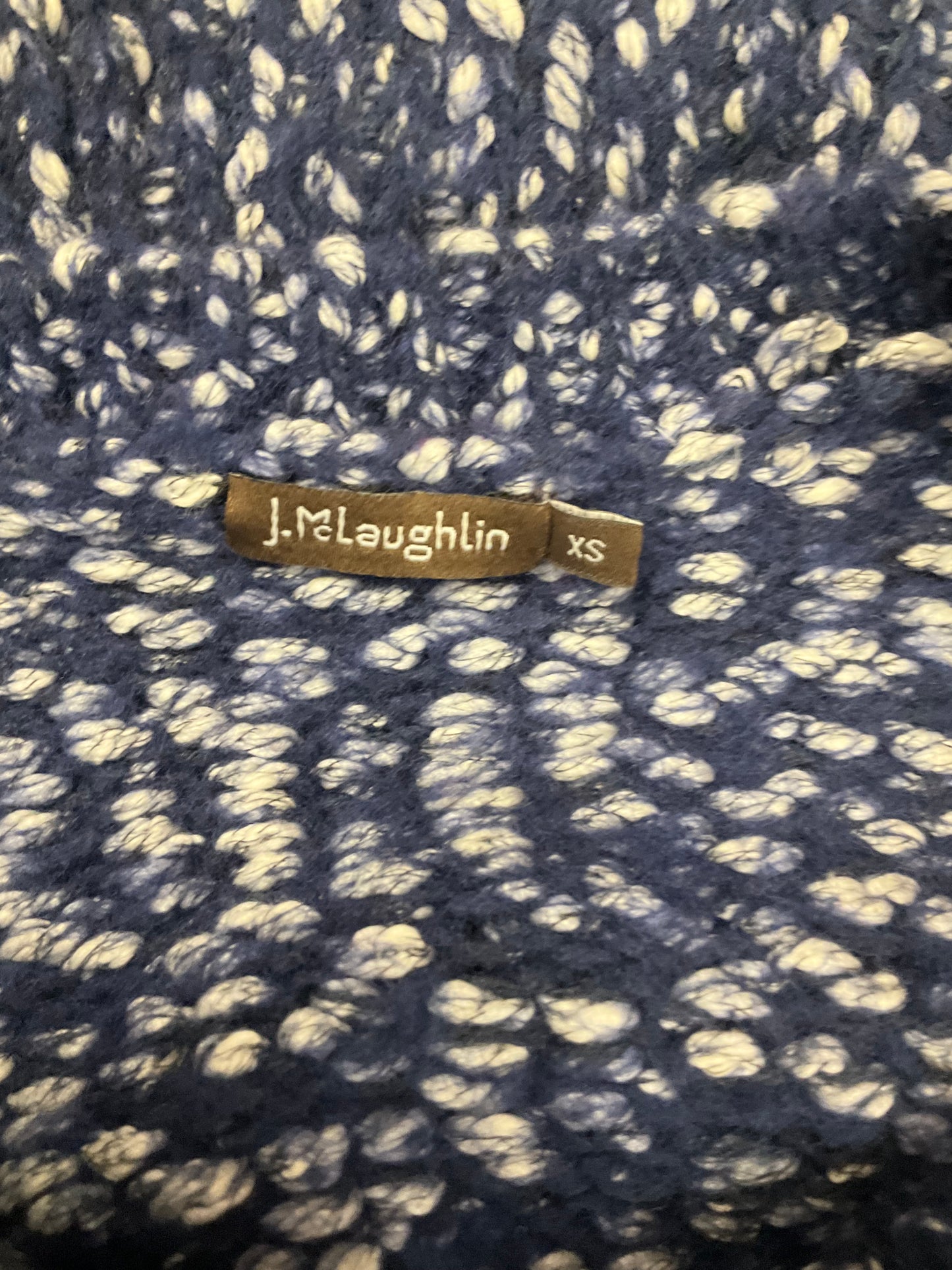 Sweater By J Mclaughlin In Blue & White, Size: Xsp