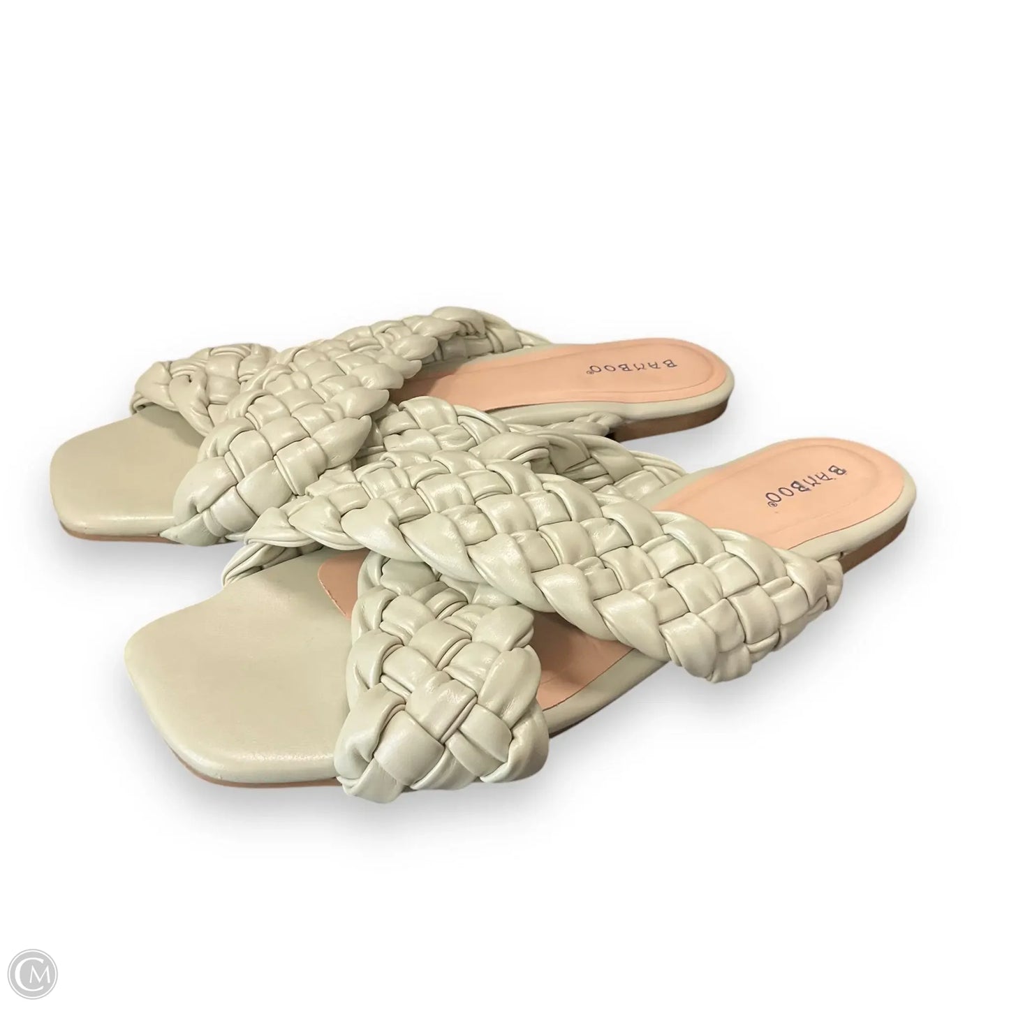 Sandals Flats By Bamboo In Green, Size: 10