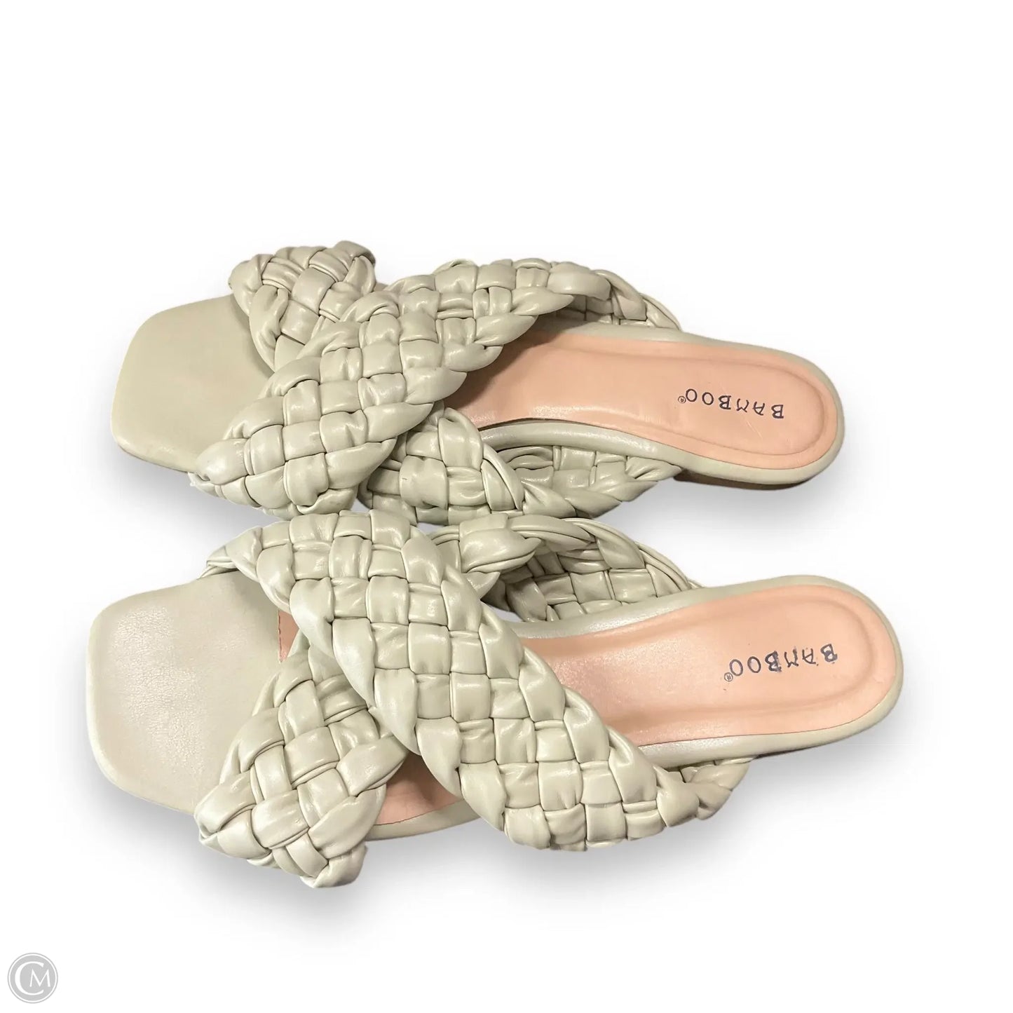 Sandals Flats By Bamboo In Green, Size: 10
