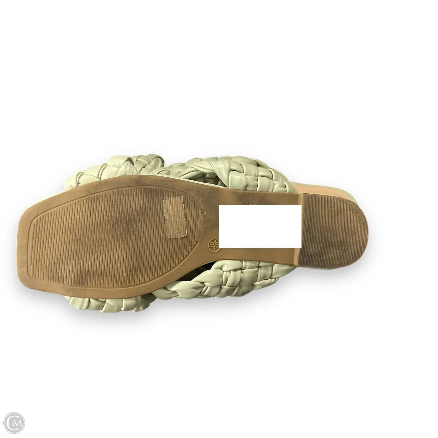 Sandals Flats By Bamboo In Green, Size: 10