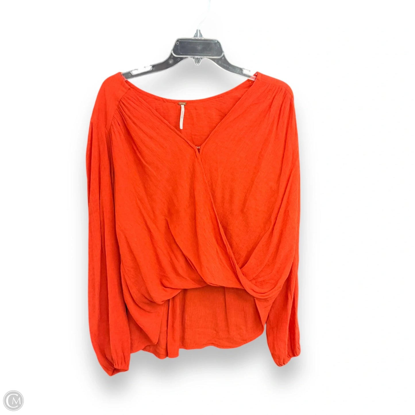 Top Long Sleeve By Free People In Orange, Size: L