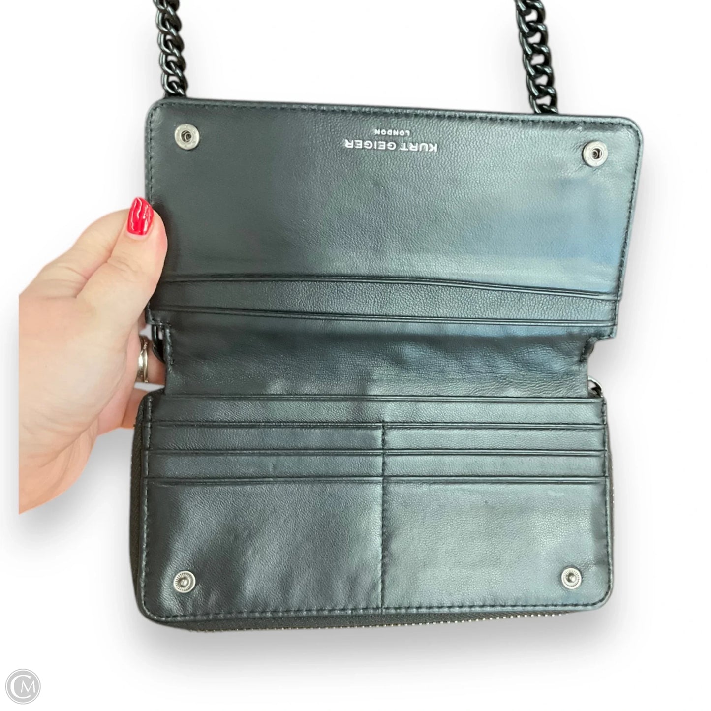 Crossbody Leather By Kurt Geiger London, Size: Medium