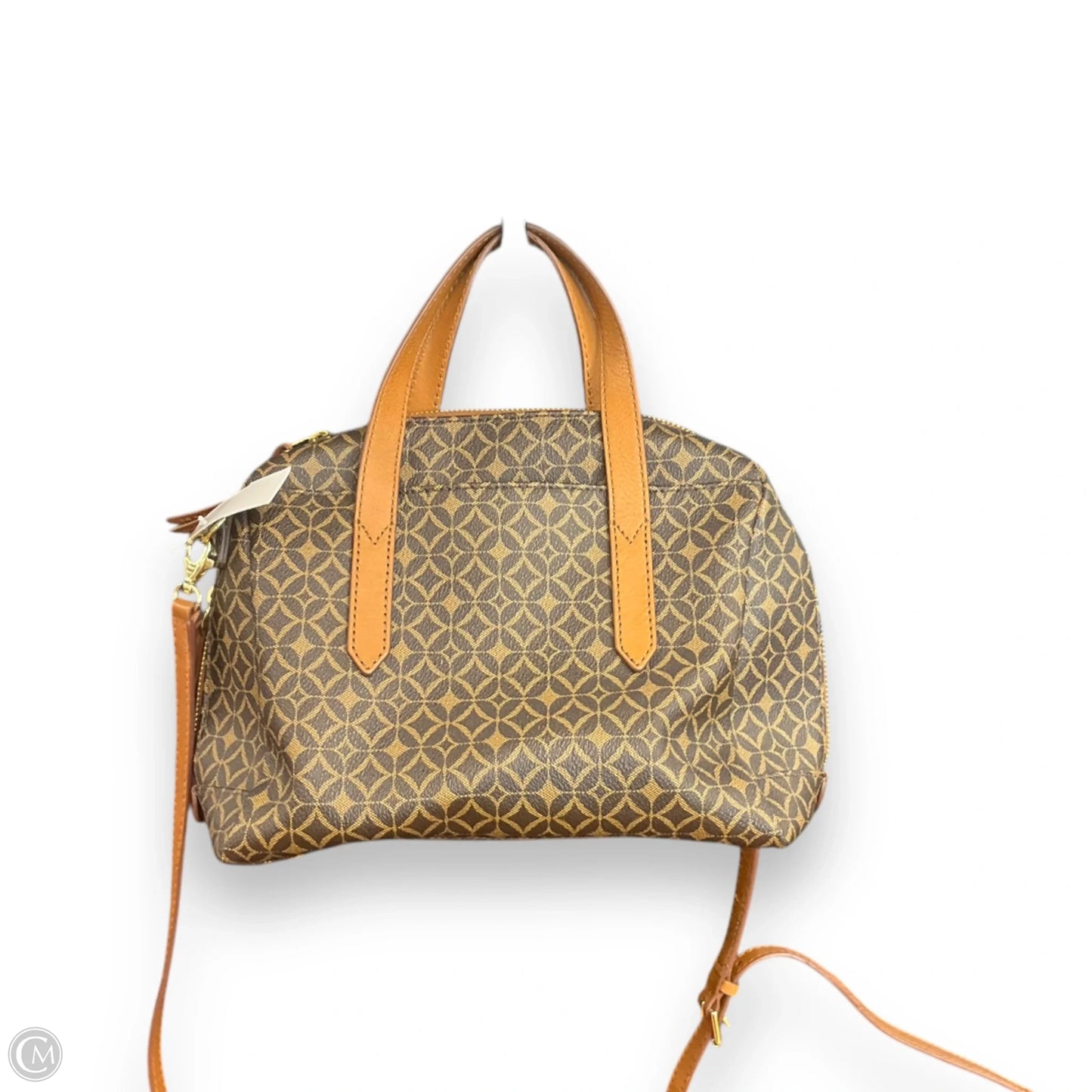 Crossbody Leather By Fossil, Size: Large