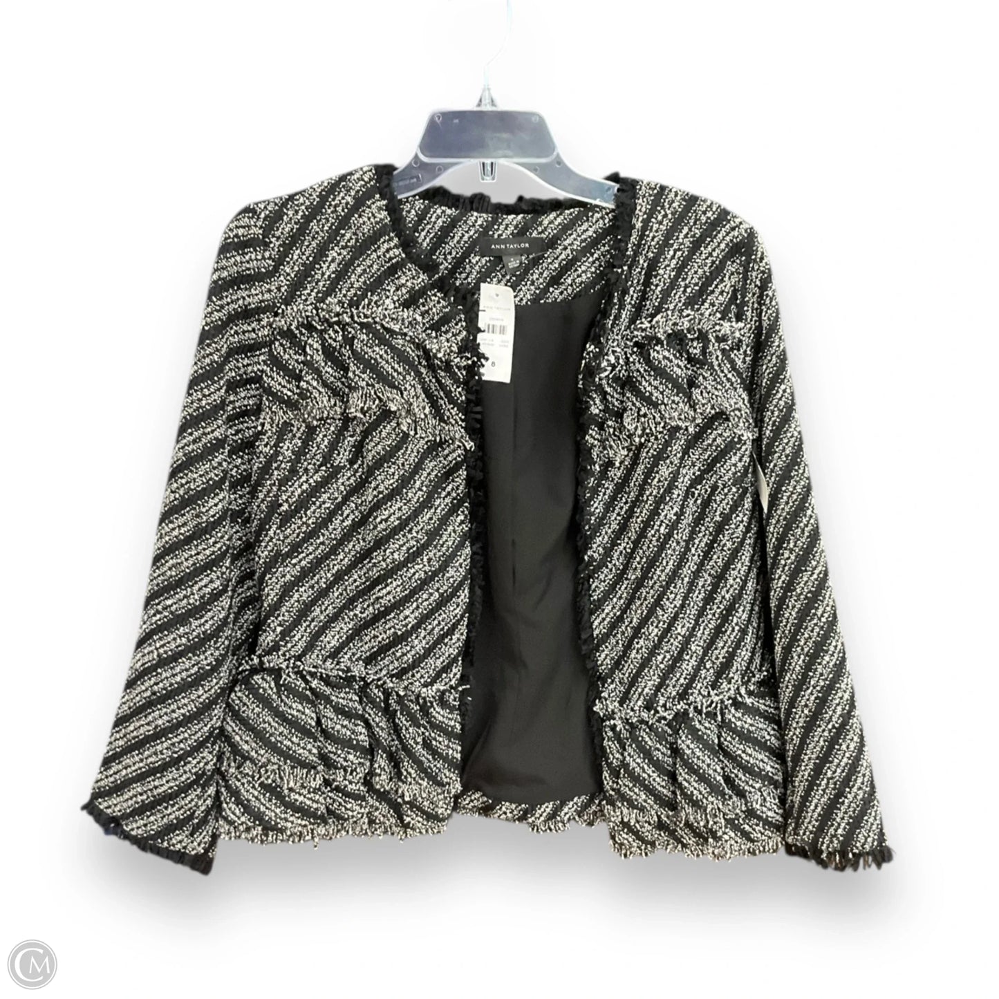 Blazer By Ann Taylor In Black & White, Size: M