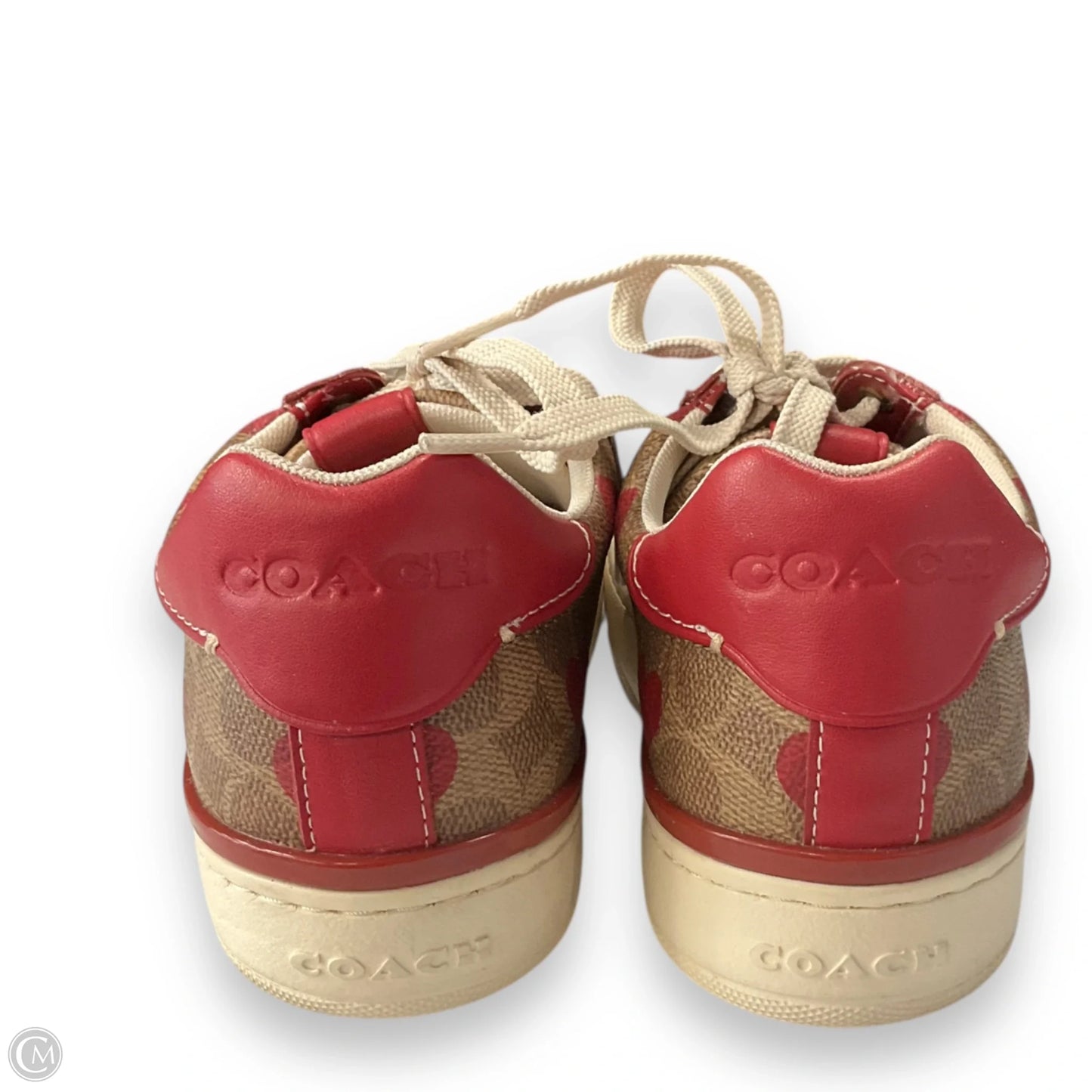 Shoes Designer By Coach In Red & Tan, Size: 8