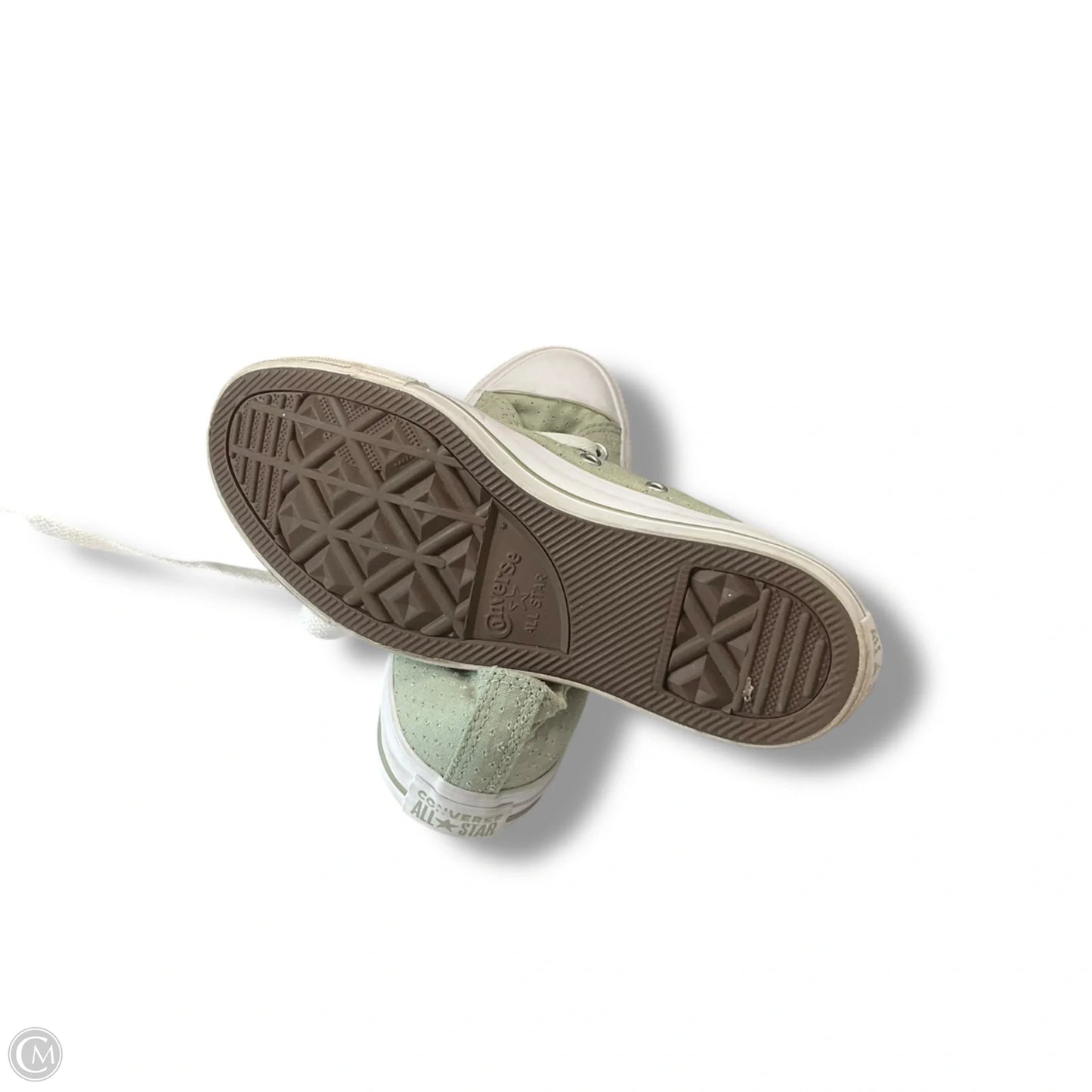 Shoes Sneakers By Converse In Green & White, Size: 8