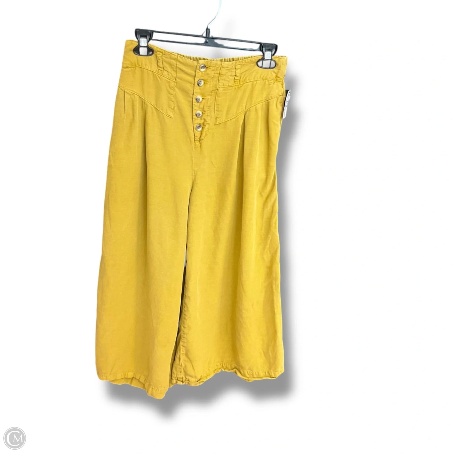 Pants Wide Leg By Anthropologie In Yellow, Size: 0