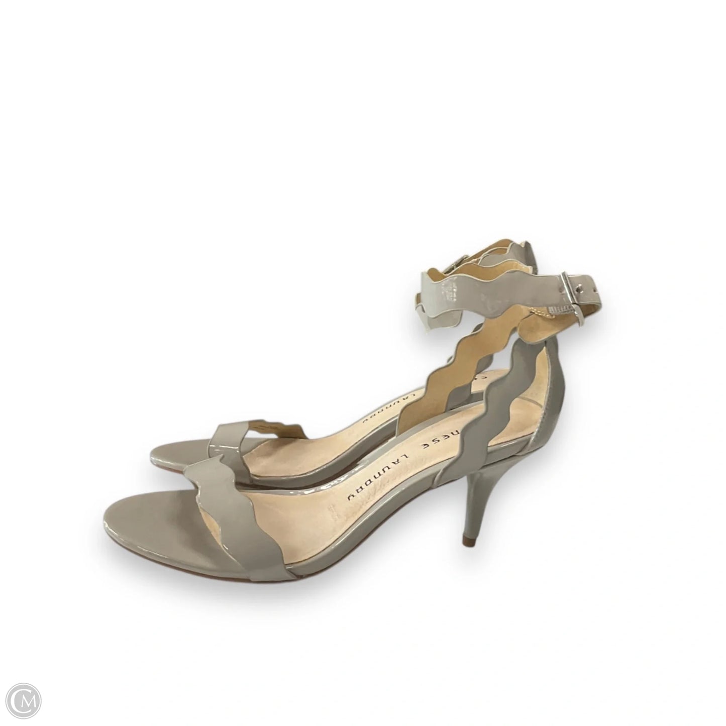 Sandals Heels Kitten By Chinese Laundry In Grey, Size: 6.5