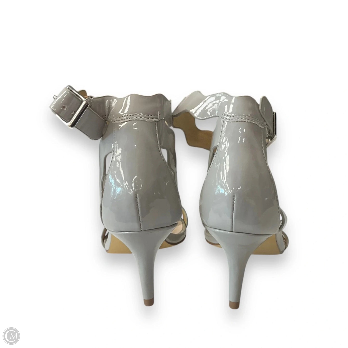 Sandals Heels Kitten By Chinese Laundry In Grey, Size: 6.5
