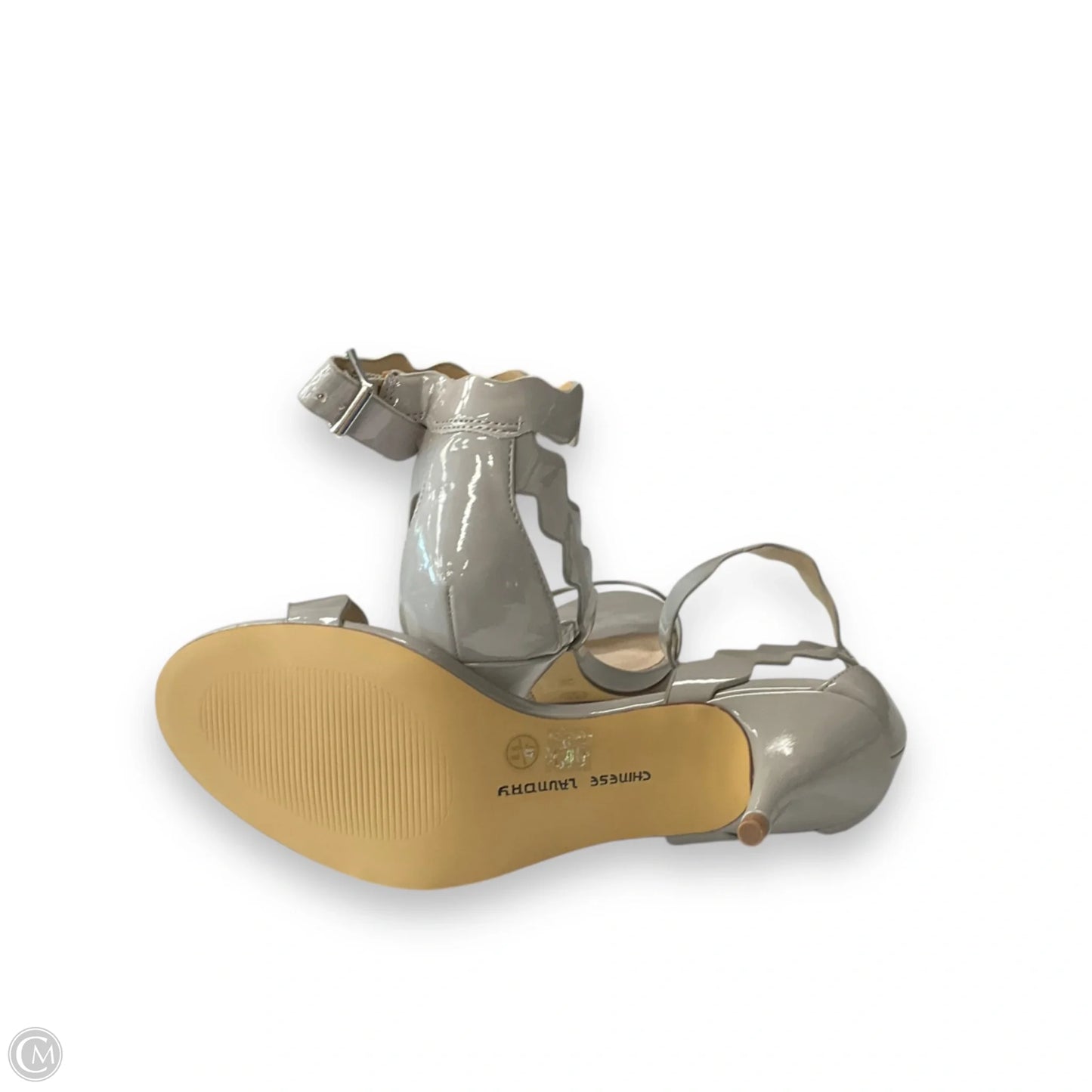 Sandals Heels Kitten By Chinese Laundry In Grey, Size: 6.5