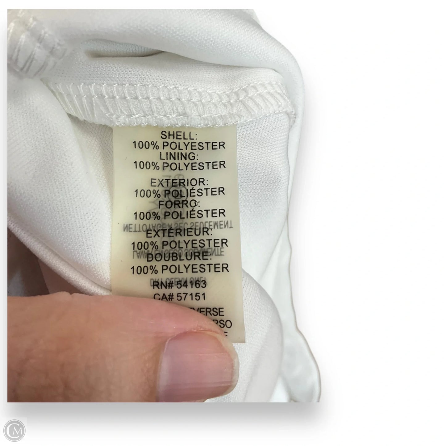 Dress Designer By Karl Lagerfeld In White, Size: M