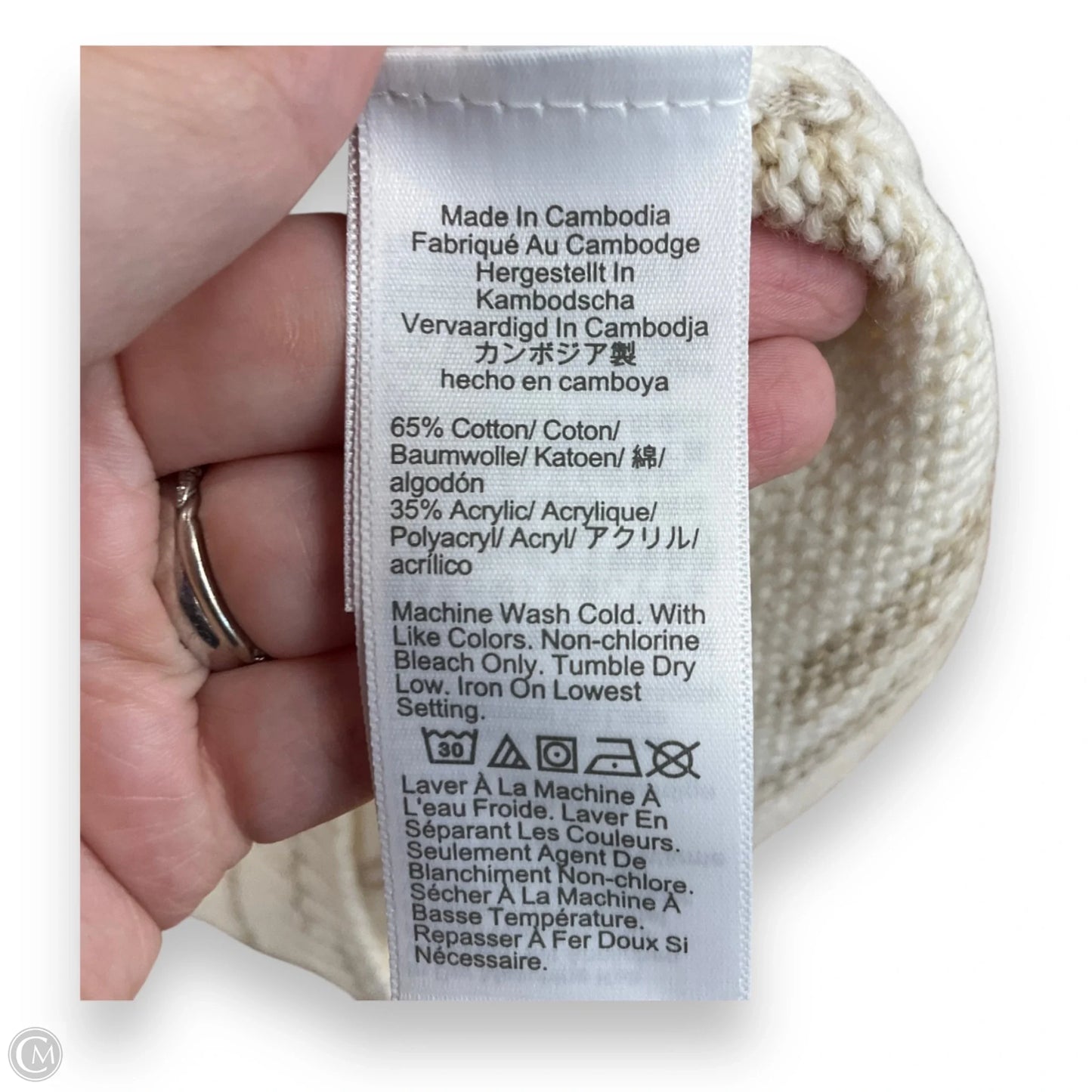 Sweater By J. Crew In Cream & Tan, Size: S
