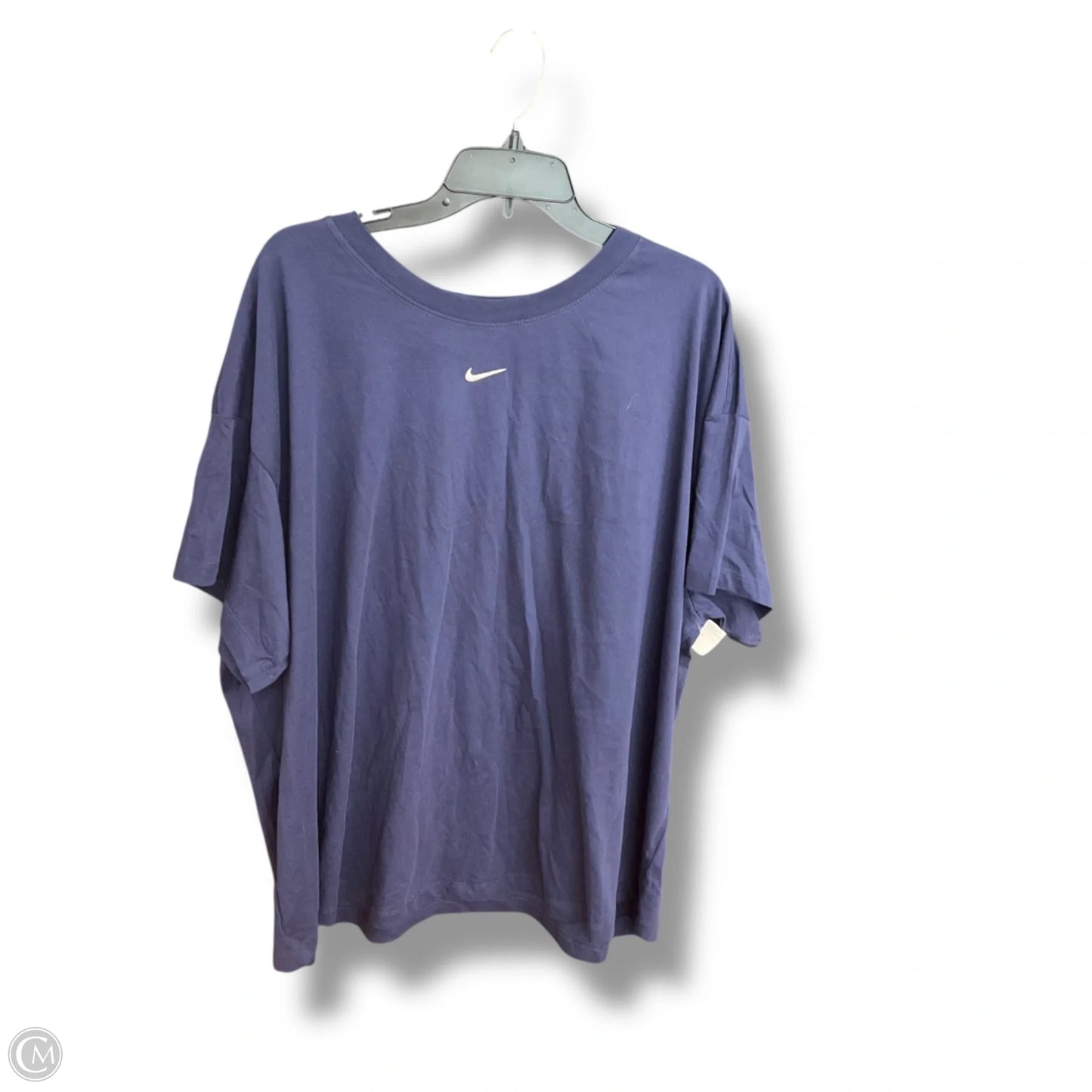 Athletic Top Short Sleeve By Nike Apparel In Navy, Size: 3x