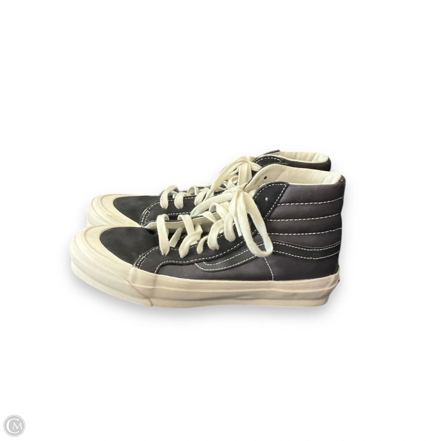 Shoes Flats By Vans In Black & Blue, Size: 8