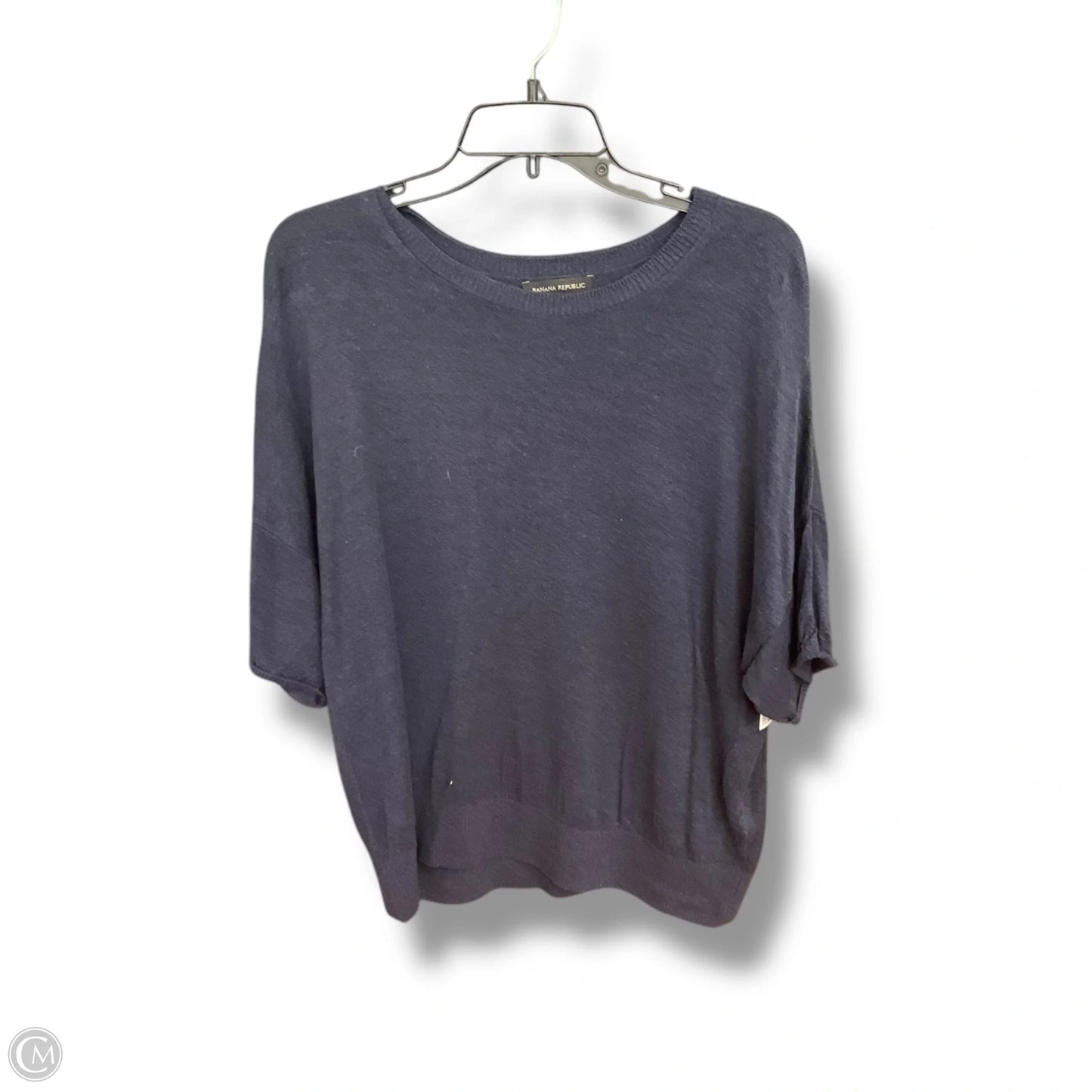 Top Short Sleeve By Banana Republic In Navy, Size: Xl