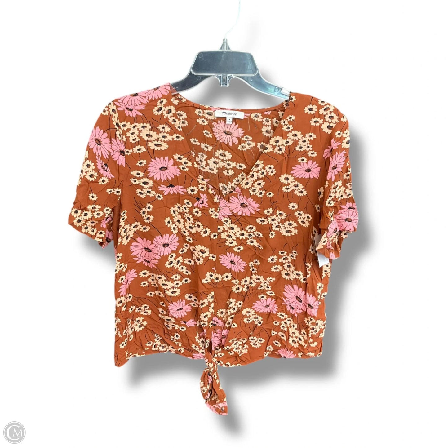 Top Short Sleeve By Madewell In Floral Print, Size: M