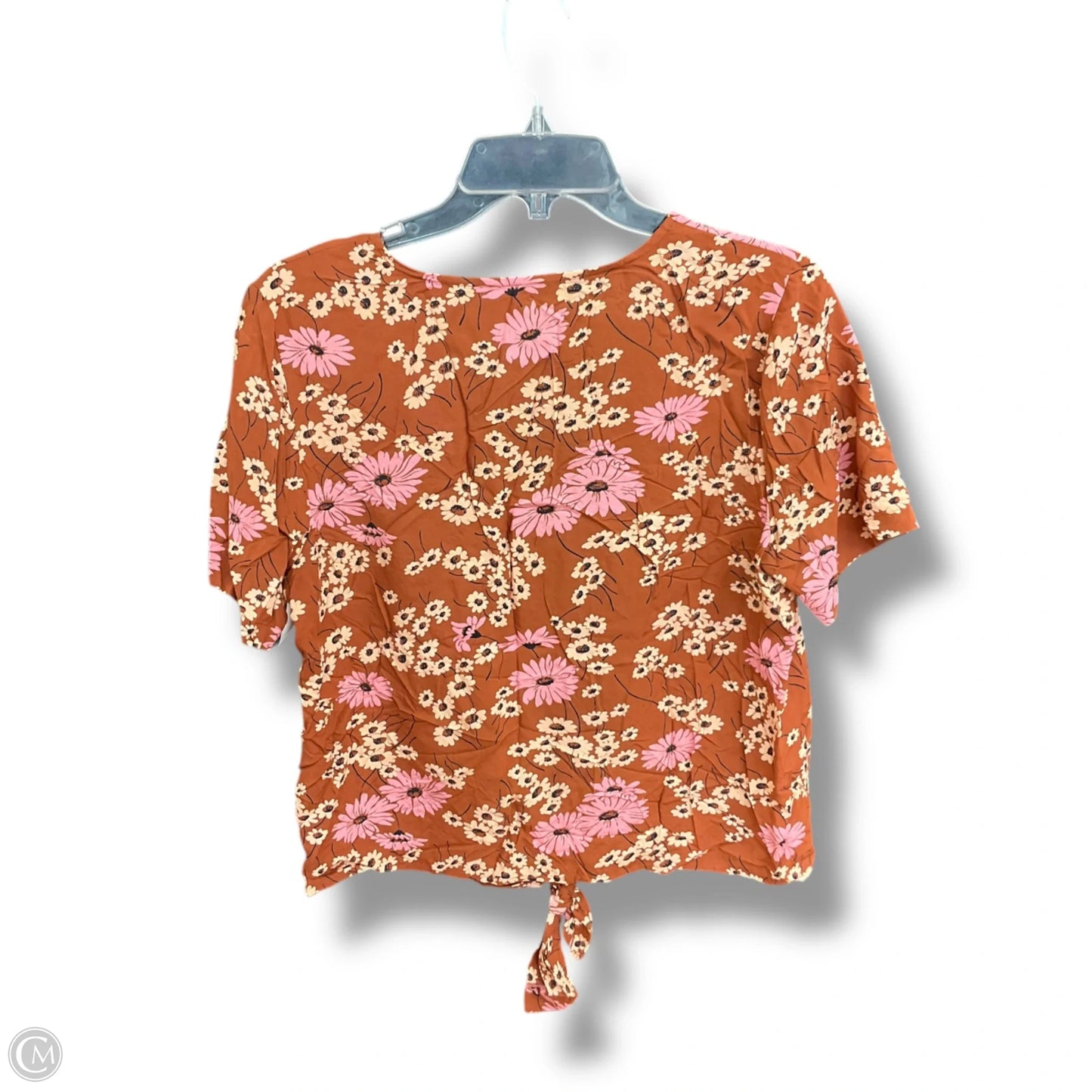 Top Short Sleeve By Madewell In Floral Print, Size: M