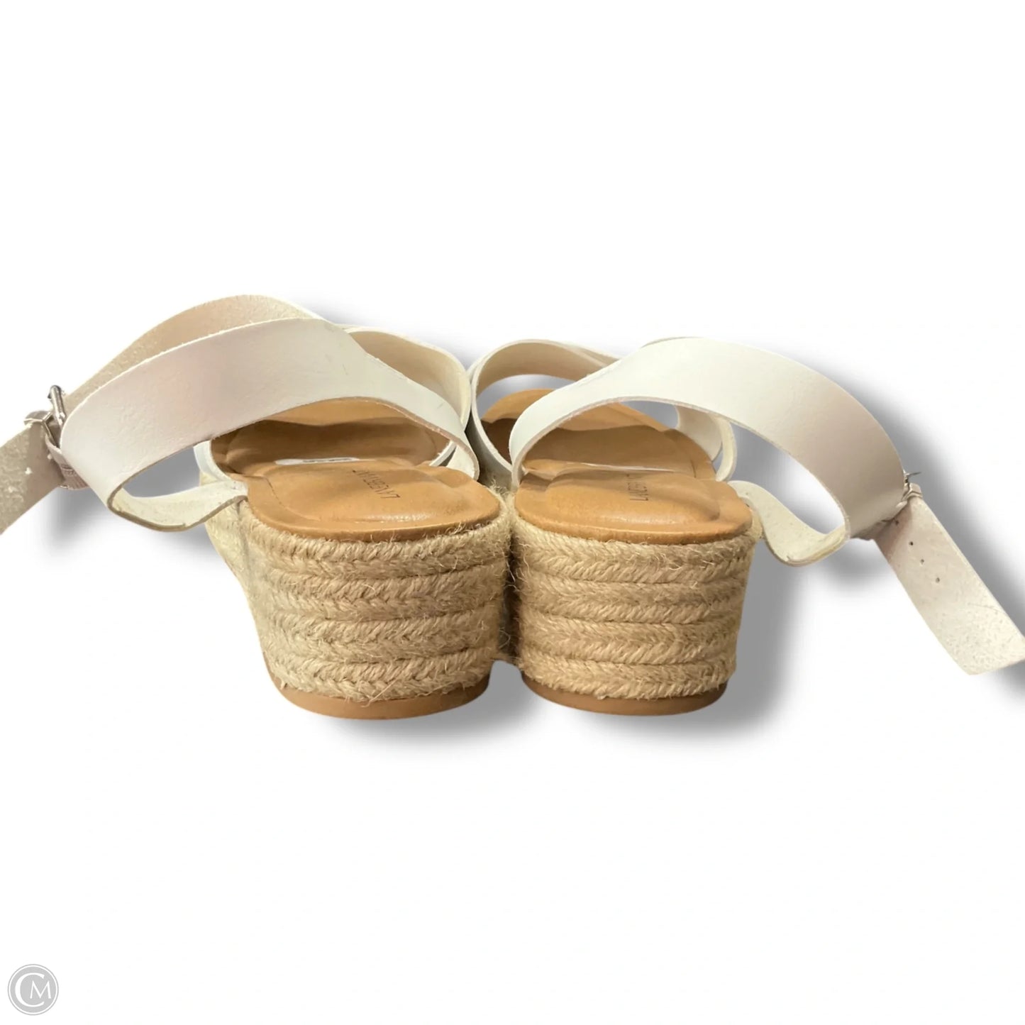 Sandals Heels Block By Lane Bryant In White, Size: 11