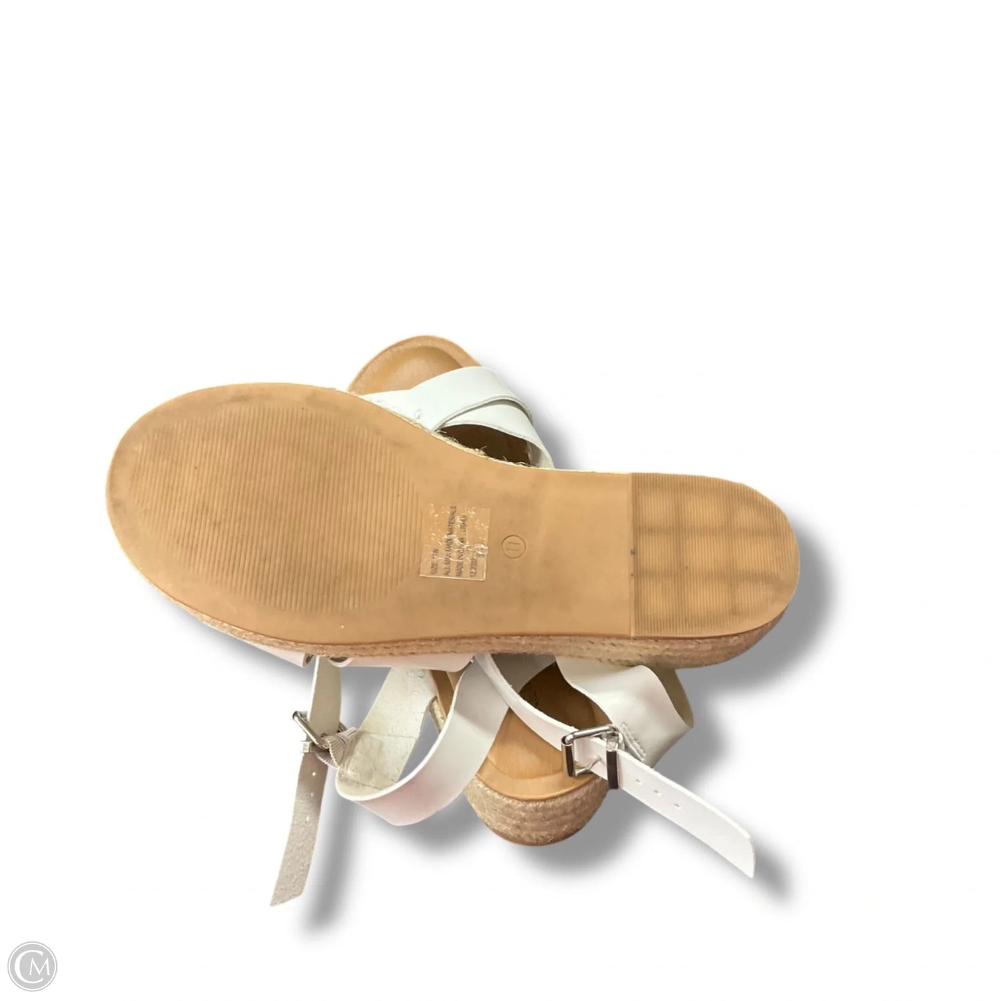 Sandals Heels Block By Lane Bryant In White, Size: 11