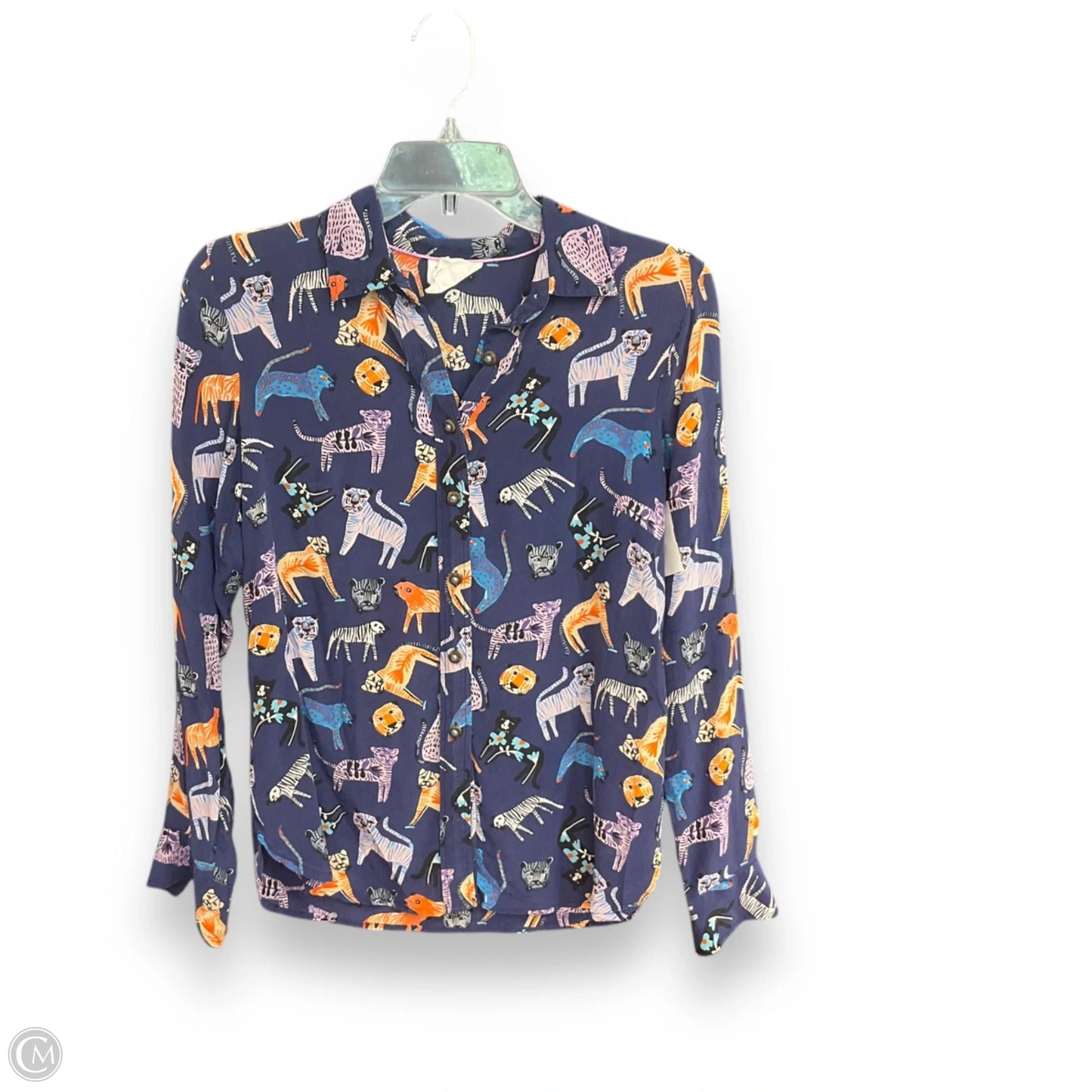 Blouse Long Sleeve By Anthropologie In Multi-colored, Size: Xs