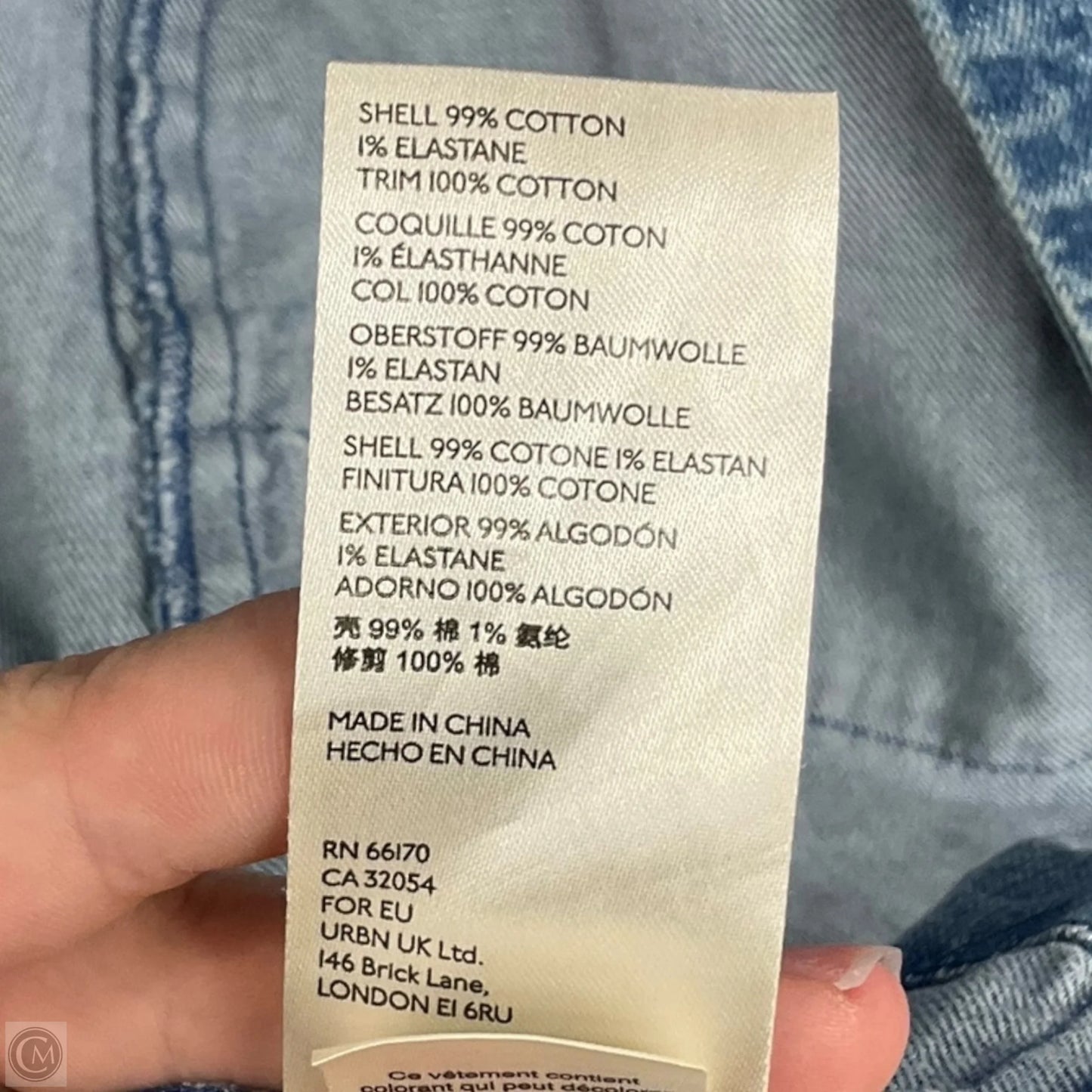 Coat Other By Anthropologie In Blue Denim, Size: S