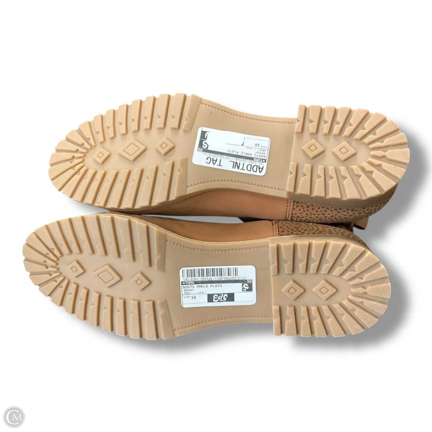 Boots Ankle Flats By Toms In Brown, Size: 10