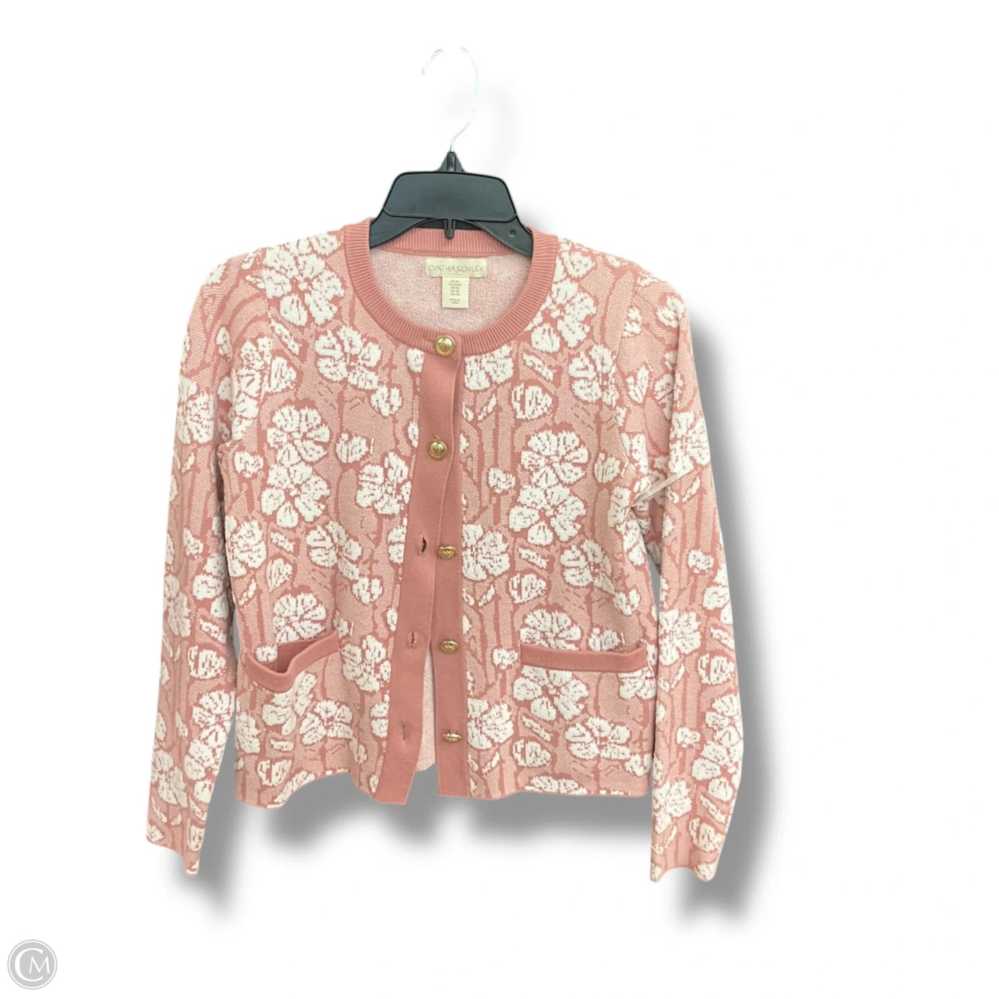 Sweater Cardigan By Cynthia Rowley In Floral Print, Size: Xs