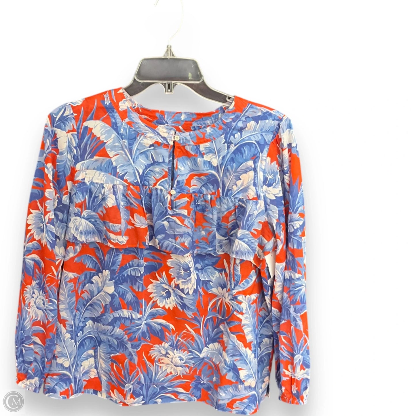 Top Long Sleeve By J. Crew In Floral Print, Size: M