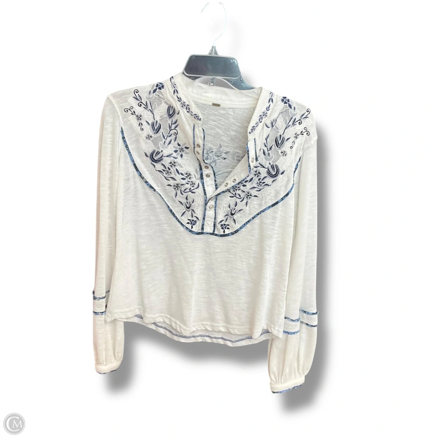 Top Long Sleeve By Free People In Floral Print, Size: S