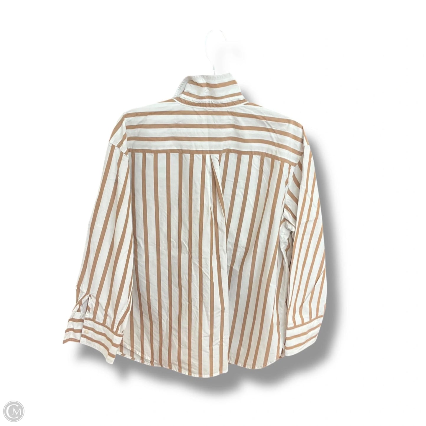 Blouse Long Sleeve By Loft In Striped Pattern, Size: Xl