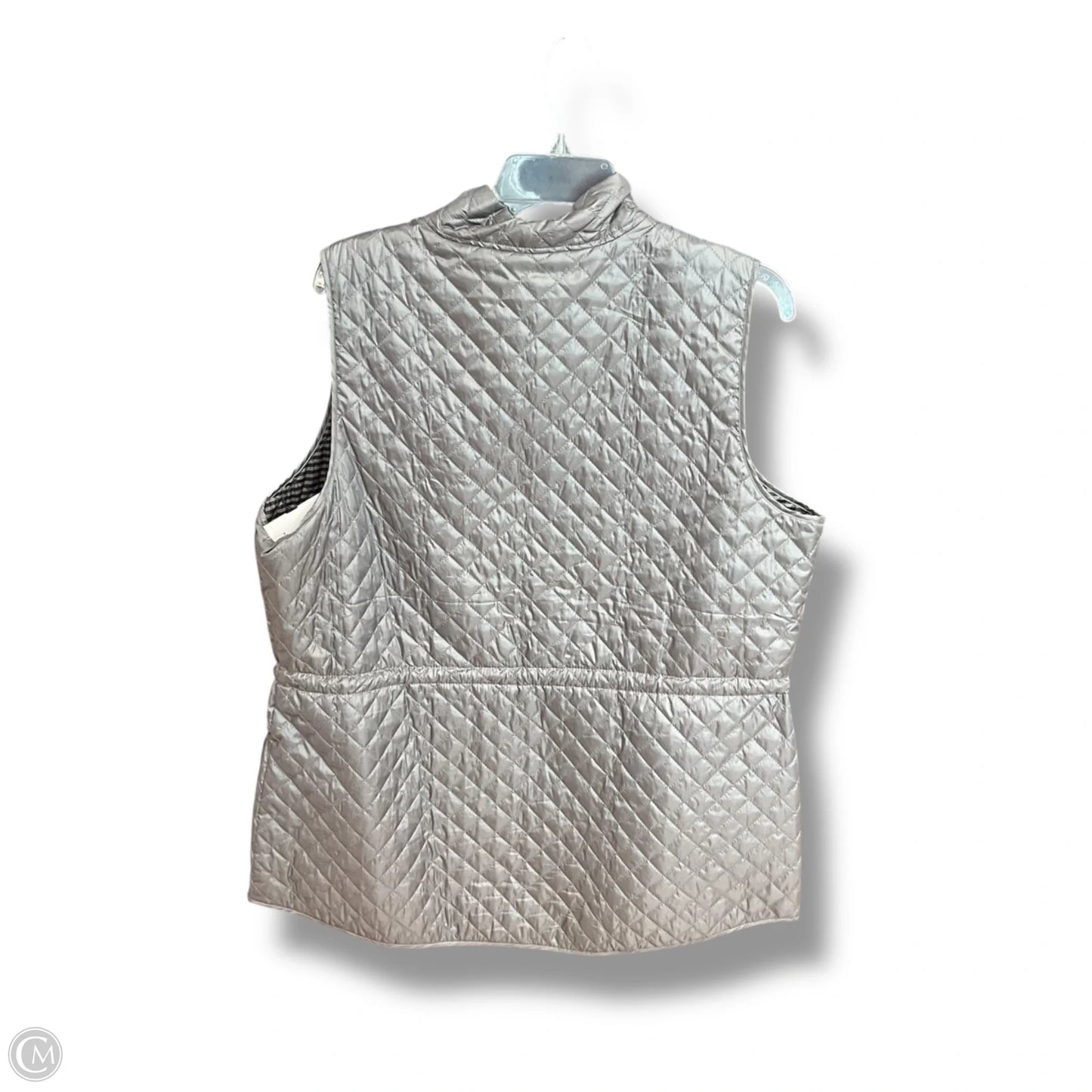 Vest Puffer & Quilted By Chicos In Grey, Size: L