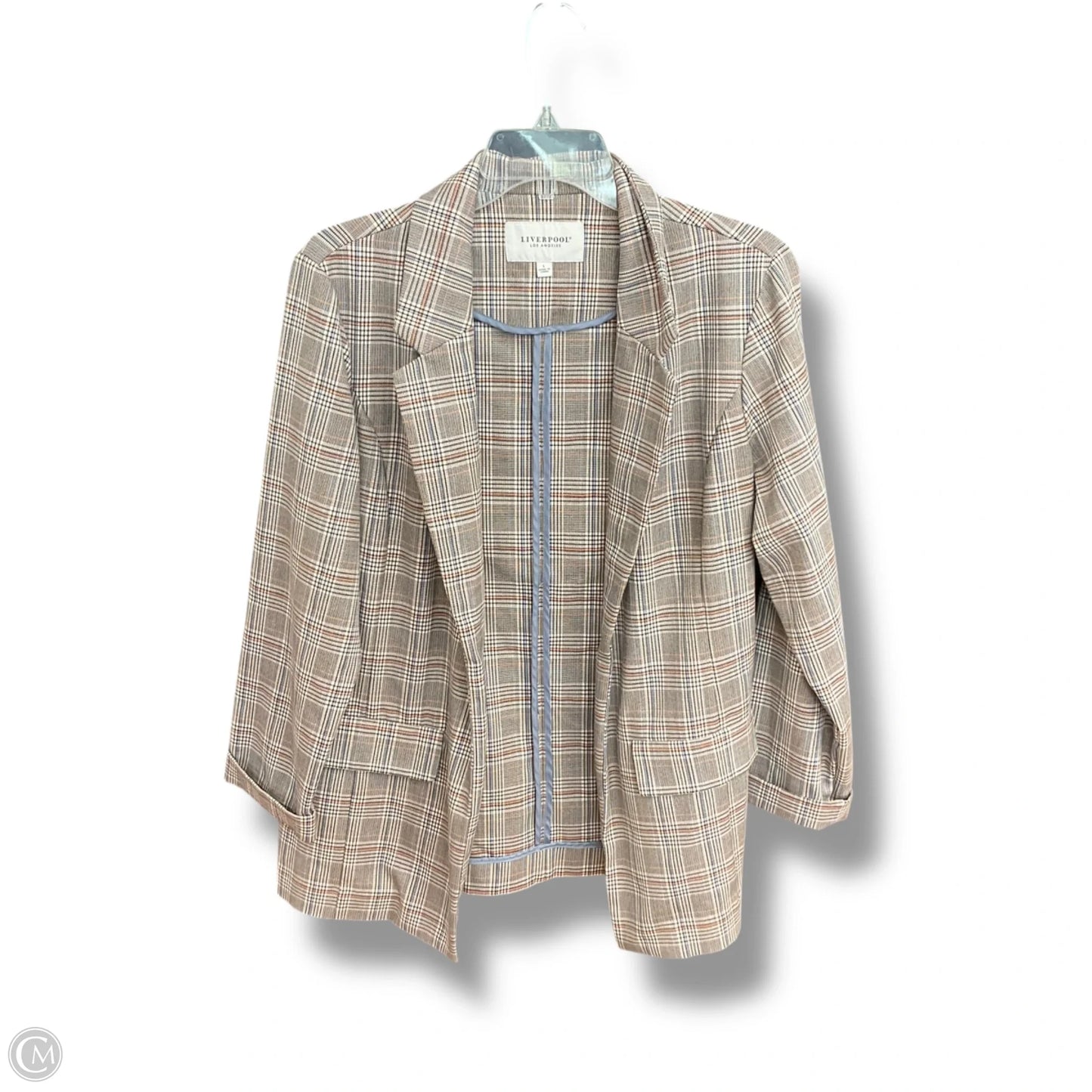 Blazer By Liverpool In Plaid Pattern, Size: L