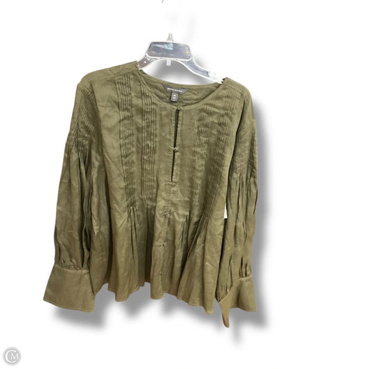 Blouse Long Sleeve By Banana Republic In Green, Size: Xxl