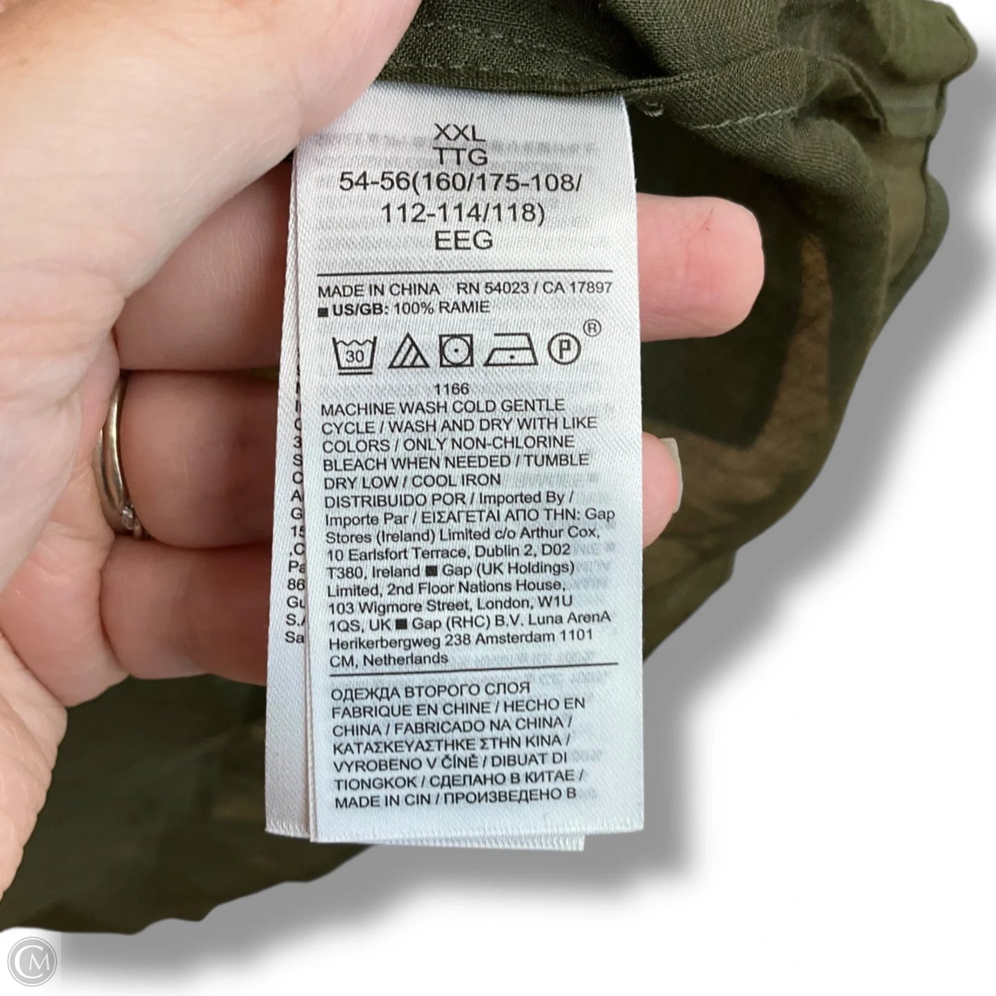 Blouse Long Sleeve By Banana Republic In Green, Size: Xxl