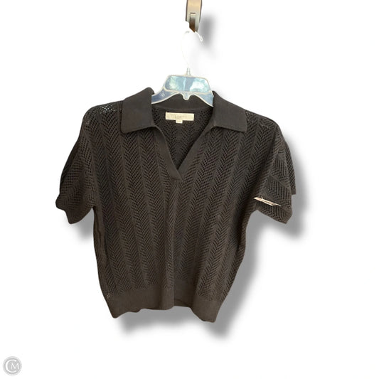 Sweater Short Sleeve By Loft In Black, Size: M
