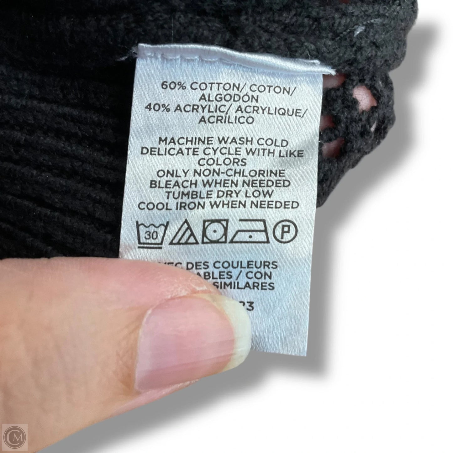 Sweater Short Sleeve By Loft In Black, Size: M