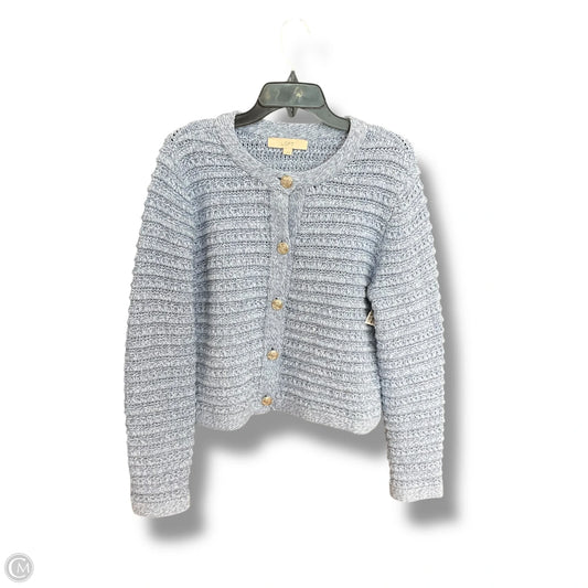 Sweater Cardigan By Loft In Blue, Size: L