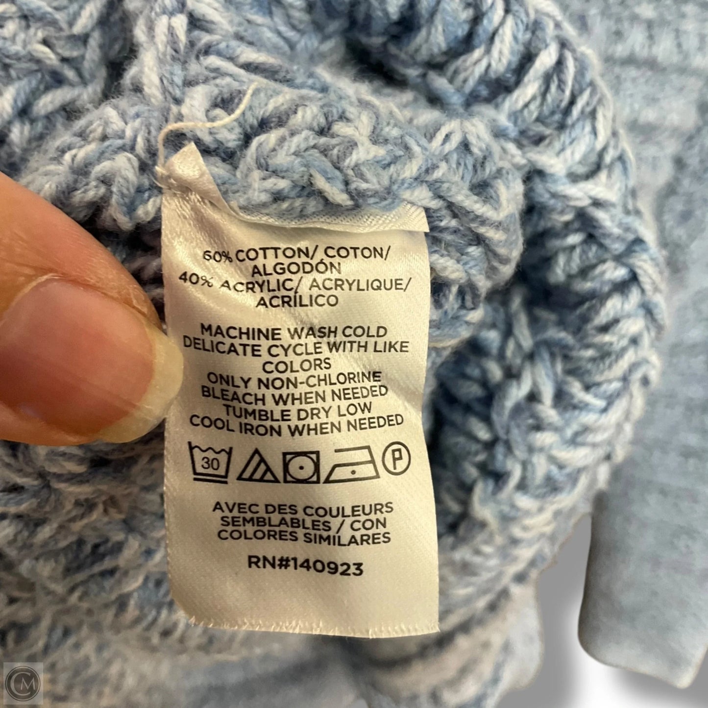 Sweater Cardigan By Loft In Blue, Size: L