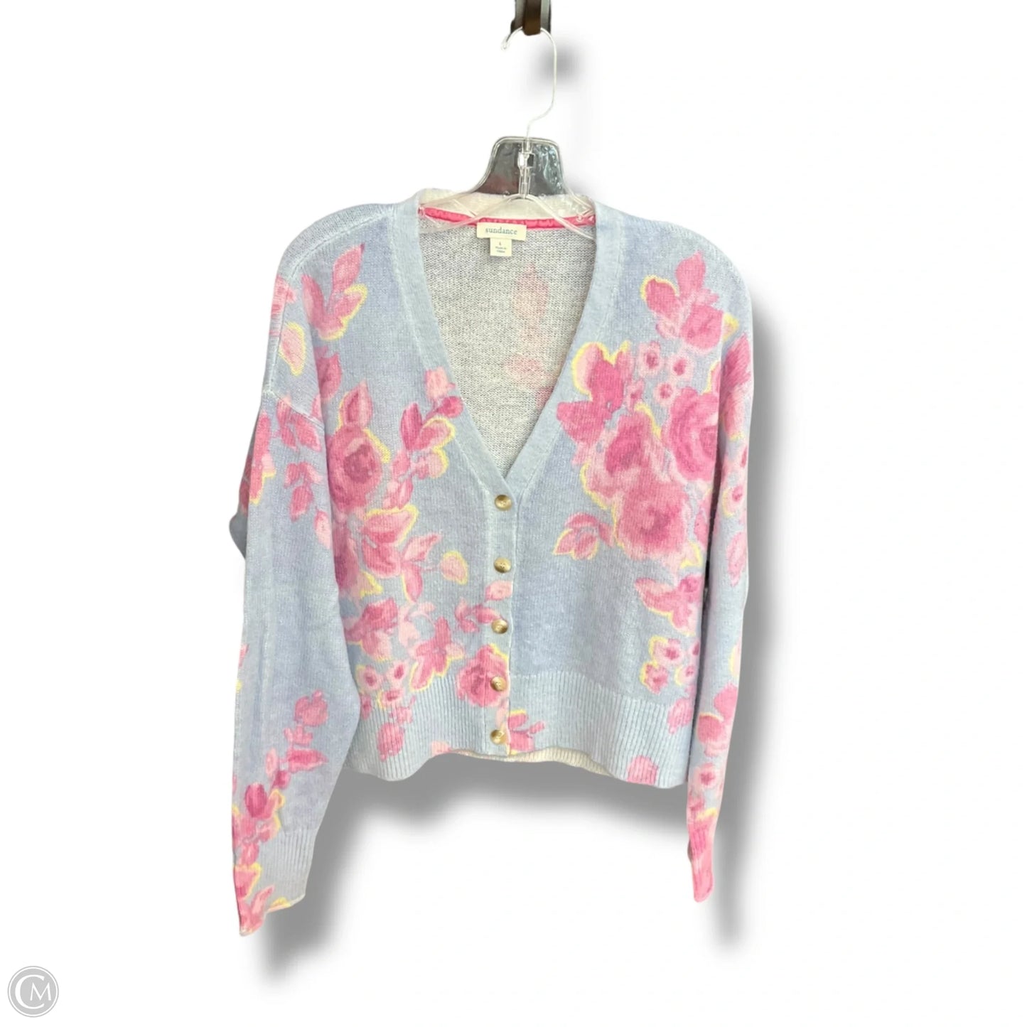 Sweater Cardigan By Sundance In Floral Print, Size: L