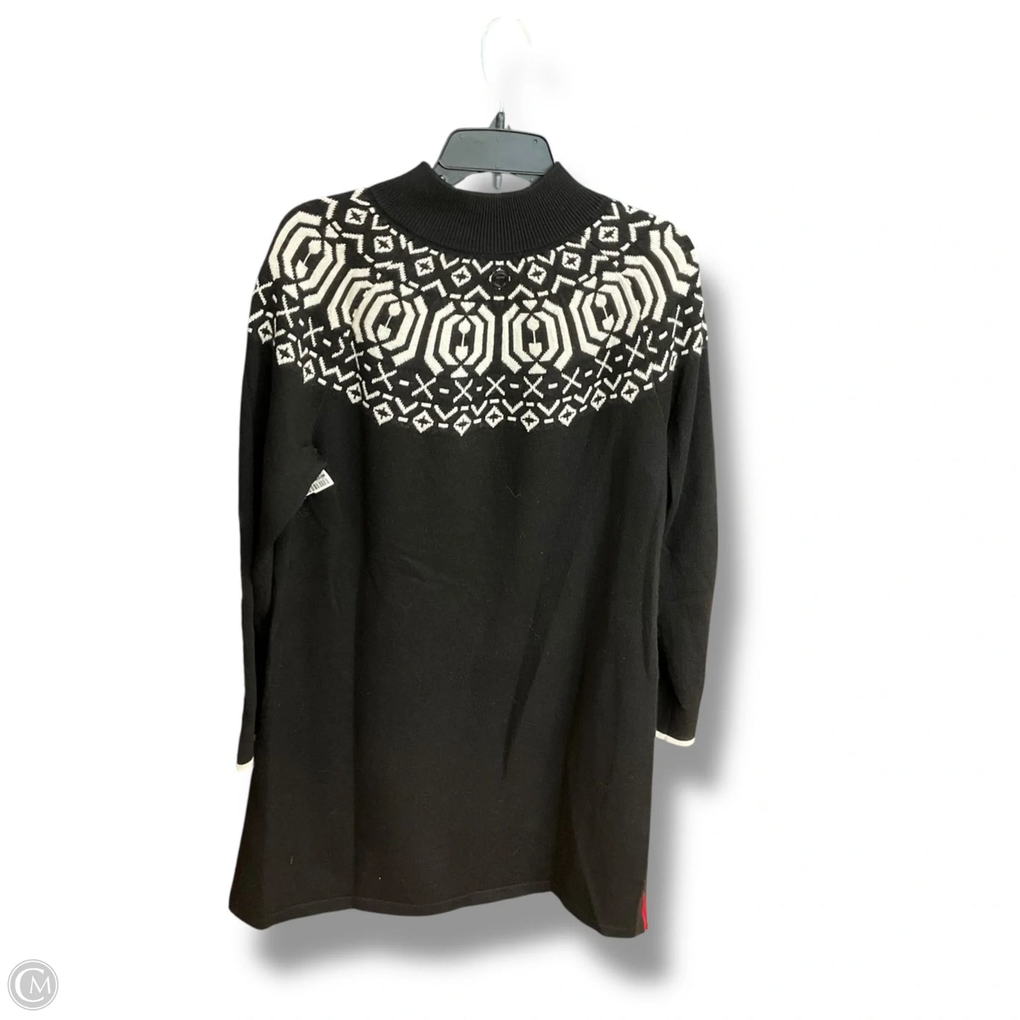 Dress Sweater By Talbots In Black & White, Size: L