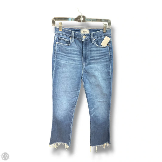 Jeans Straight By Paige In Blue Denim, Size: 2