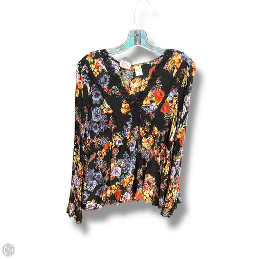 Top Long Sleeve By Bila In Floral Print, Size: L