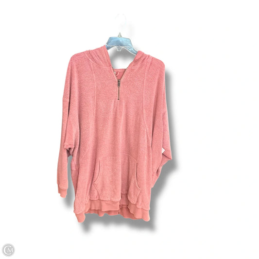 Sweatshirt Hoodie By Free People In Pink, Size: L