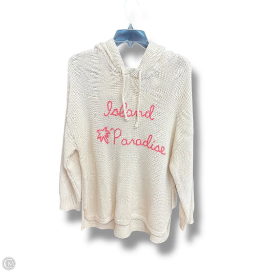 Sweatshirt Hoodie By Vintage Havana In Cream, Size: M