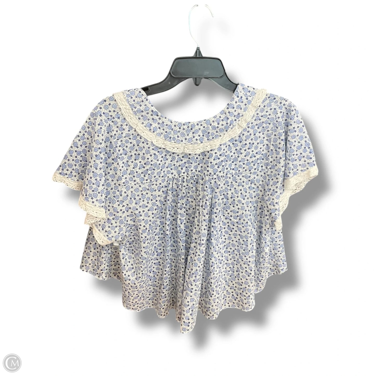 Top Short Sleeve By Free People In Floral Print, Size: M