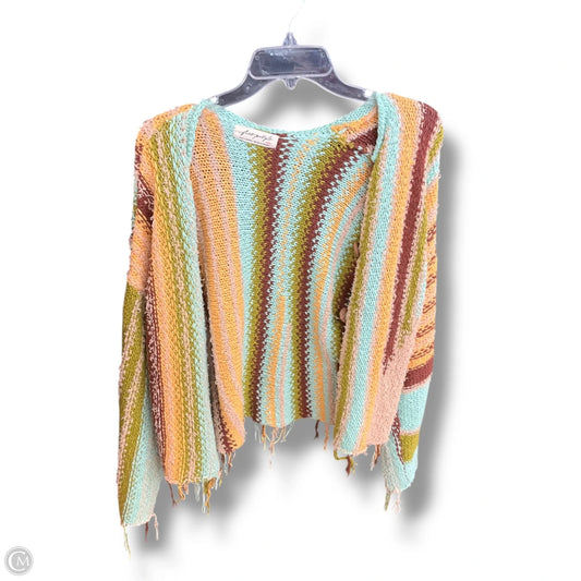 Sweater Cardigan By Free People In Striped Pattern, Size: Xs