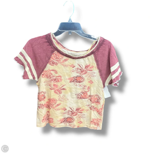 Top Short Sleeve By We The Free In Floral Print, Size: M