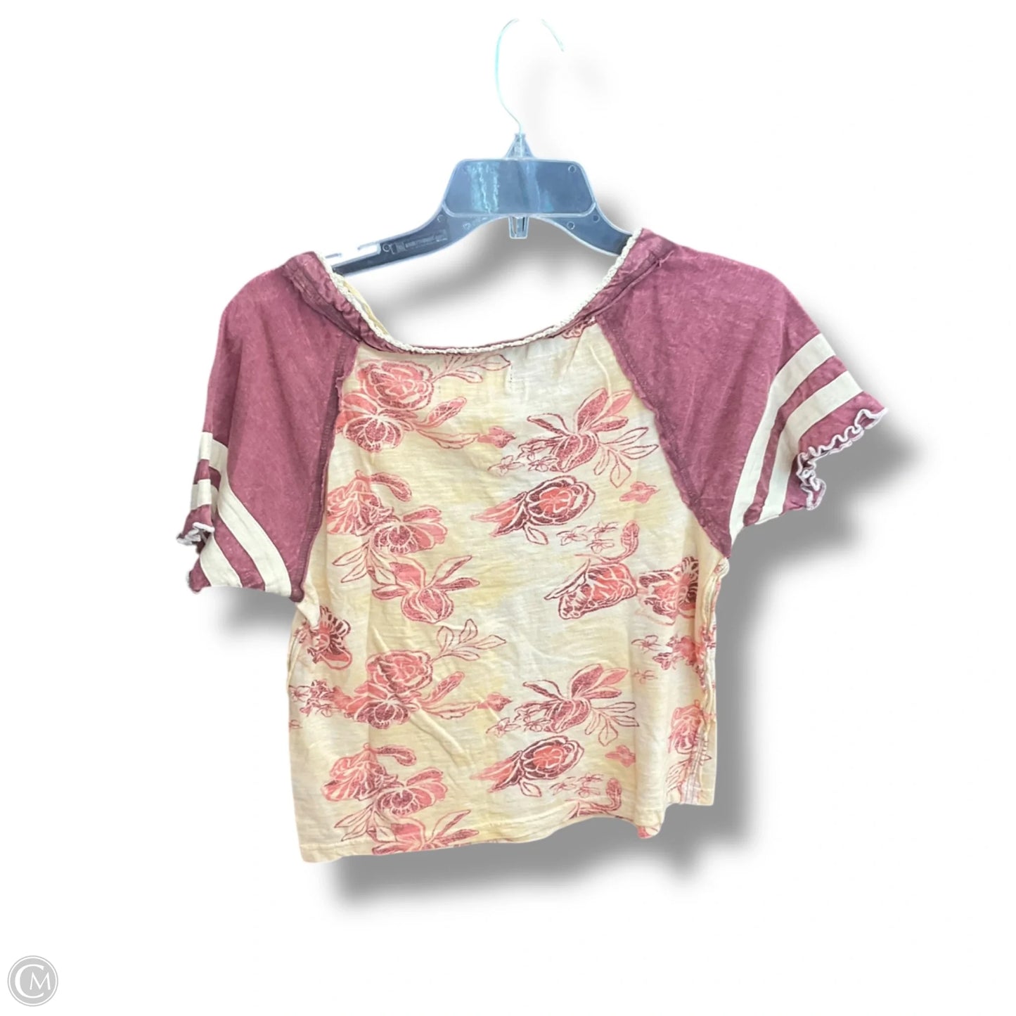 Top Short Sleeve By We The Free In Floral Print, Size: M