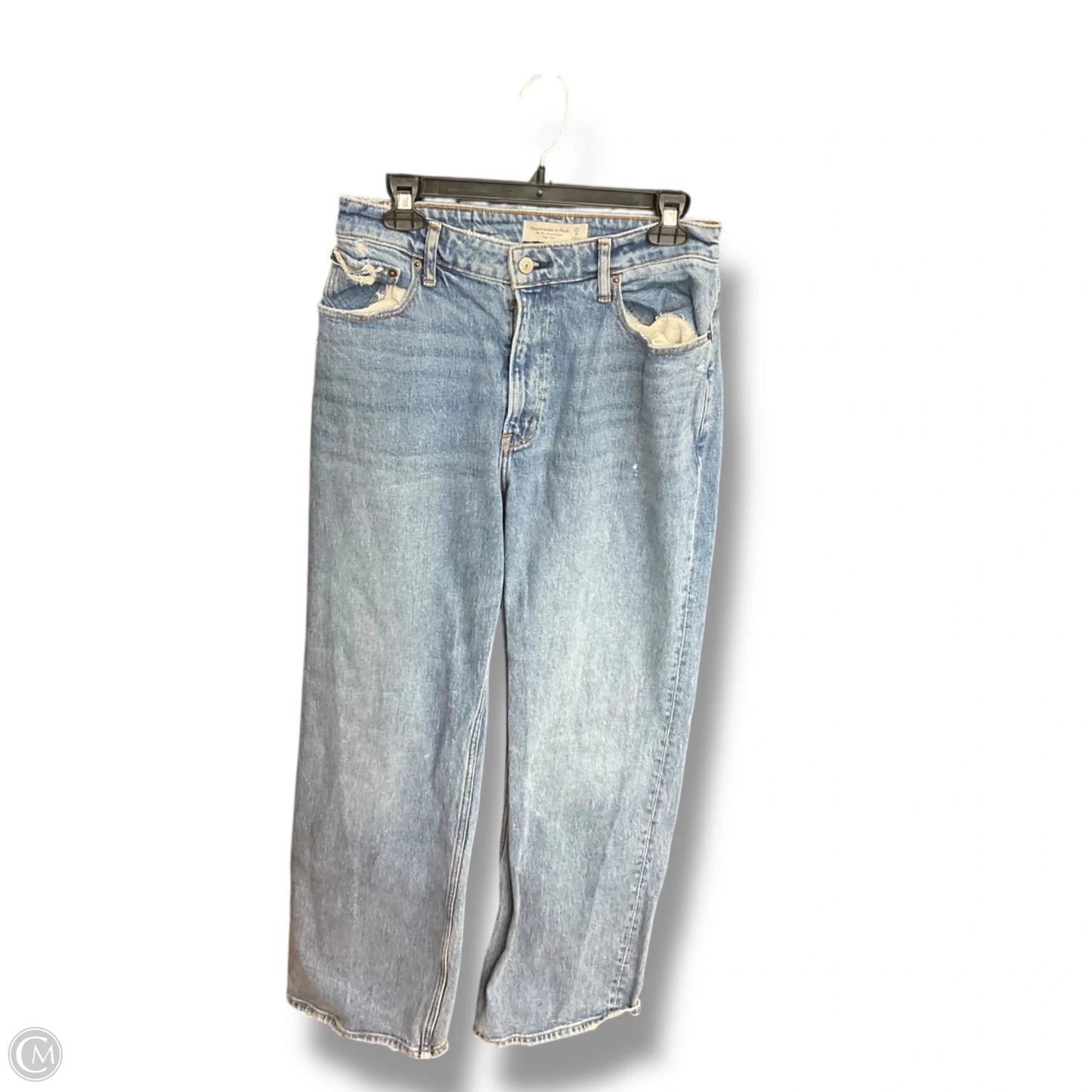 Jeans Straight By Abercrombie And Fitch In Blue Denim, Size: 8